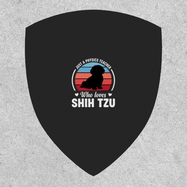 Physics Teacher Shih Tzu Dog Lover Patch (Front)