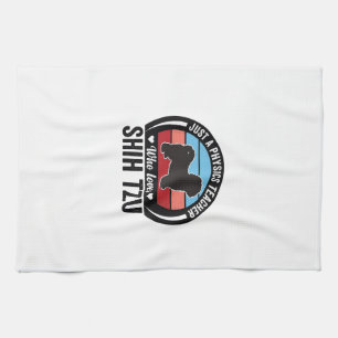 Physics Teacher Shih Tzu Vintage Dog Shirt Design_ Kitchen Towel