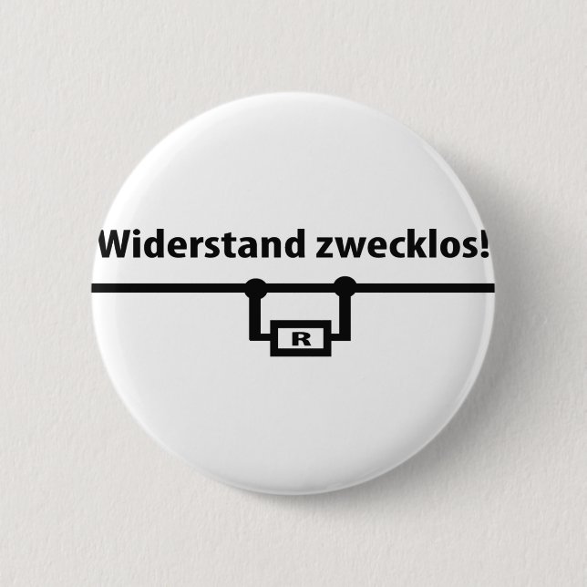 Physik Widerstand zwecklos icon Pinback Button (Front)
