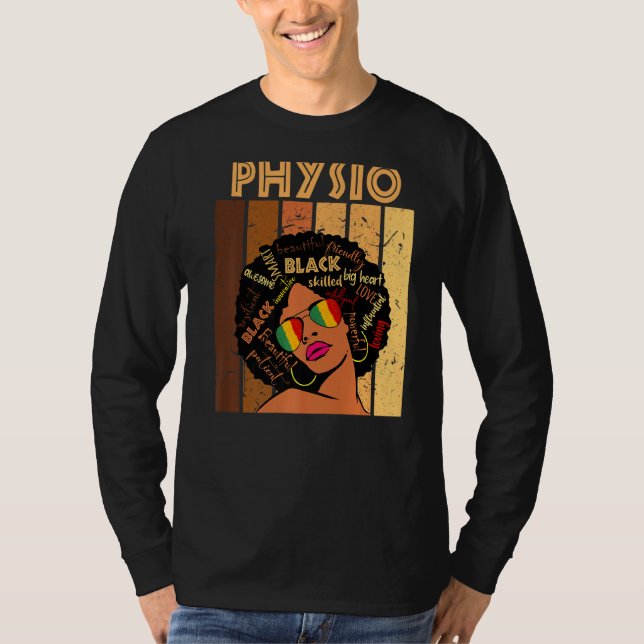 Physio Afro African American Women Black History M T-Shirt (Front)