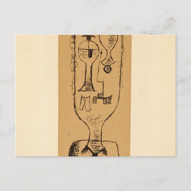 Physiognomic Riddle, 1921 by Paul Klee Postcard (Front)
