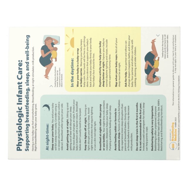 Physiologic Infant Care Tear-away (English) Notepad (Front)