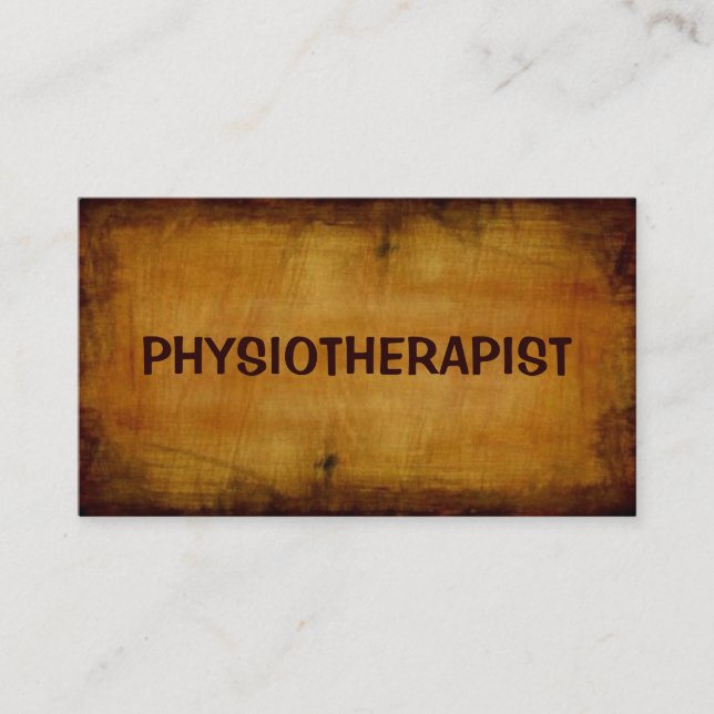Physiotherapist Antique Business Card (Front)