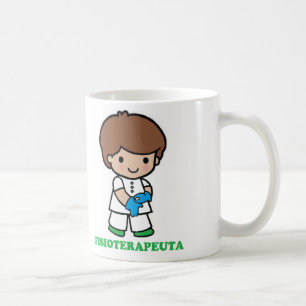 Physiotherapist boy coat coffee mug