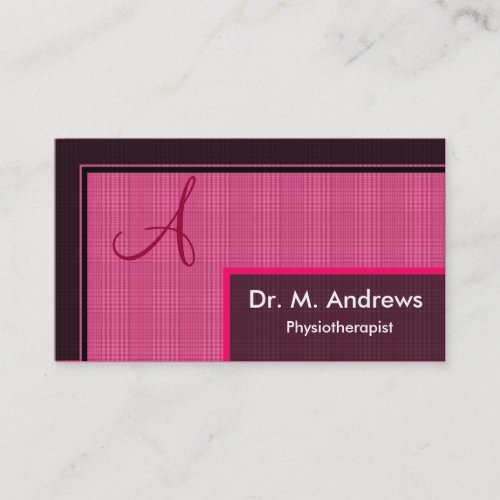 Physiotherapist Business Card - Monogram