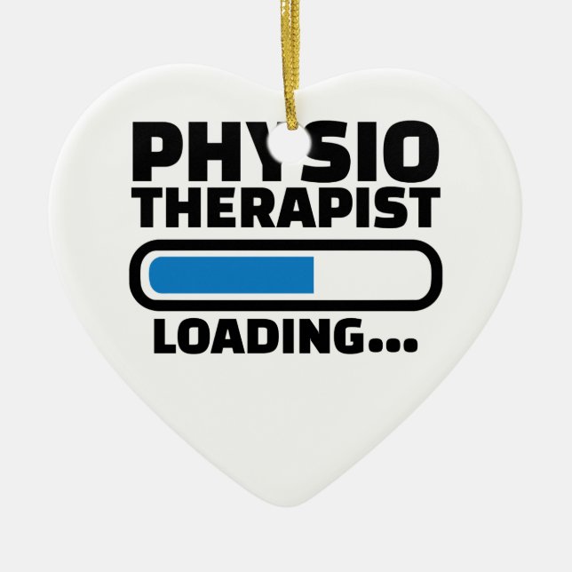 Physiotherapist loading ceramic ornament (Front)