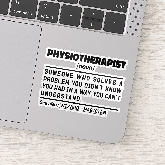 Physiotherapist Noun Physiotherapy Employee Cool Sticker (Detail)