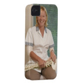 Physiotherapist with model of spine Case-Mate iPhone case (Back/Right)