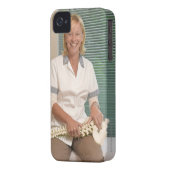 Physiotherapist with model of spine Case-Mate iPhone case (Back Left)