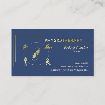 Physiotherapy Private Clinic Doctor Physiotherpist Business Card by paplavskyte at Zazzle