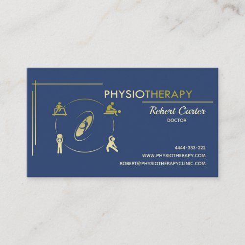 Physiotherapy Private Clinic Doctor Physiotherpist Business Card