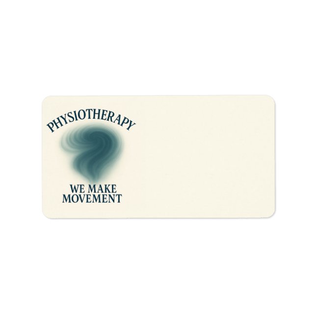 Physiotherapy We Make Movement – Modern Art Label (Front)