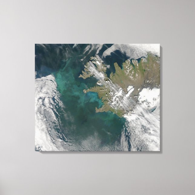 Phytoplankton bloom in the North Atlantic Ocean Canvas Print (Front)