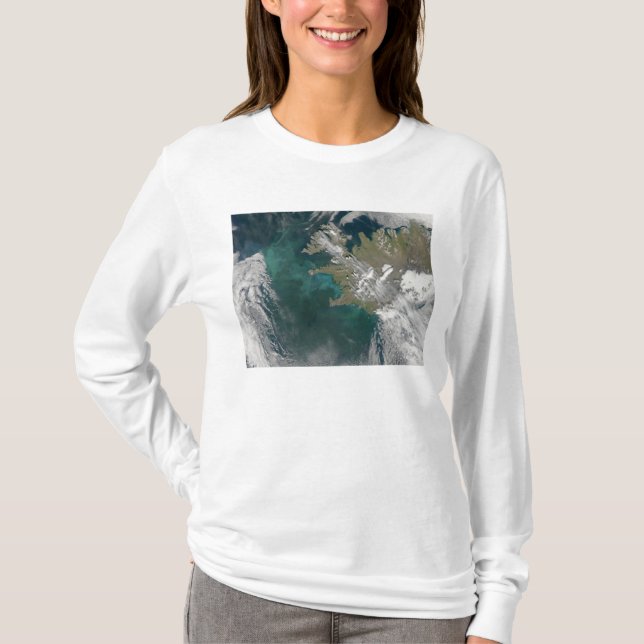 Phytoplankton bloom in the North Atlantic Ocean T-Shirt (Front)