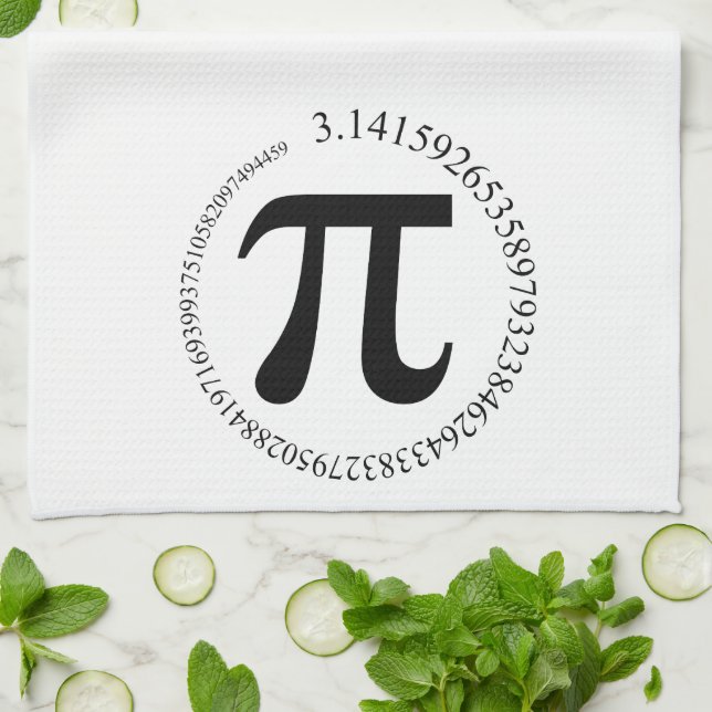 Pi (π) Day Kitchen Towel (Folded)