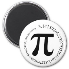 Pi (π) Day Magnet at Zazzle