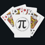 Pi (π) Day Playing Cards<br><div class="desc">This design features the pi symbol (π) with the first 62 digits of pi in a circle around the symbol.</div>