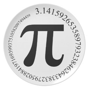 Pi (π) Plate by Brookelorren at Zazzle