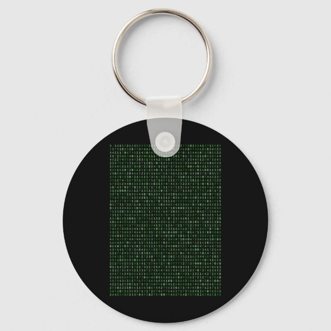 Pi 2025 Digits Matrix Cool Design For Math And Sci Keychain (Front)