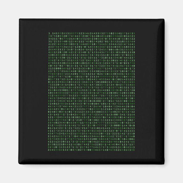 Pi 2025 Digits Matrix Cool Design For Math And Sci Magnet (Front)