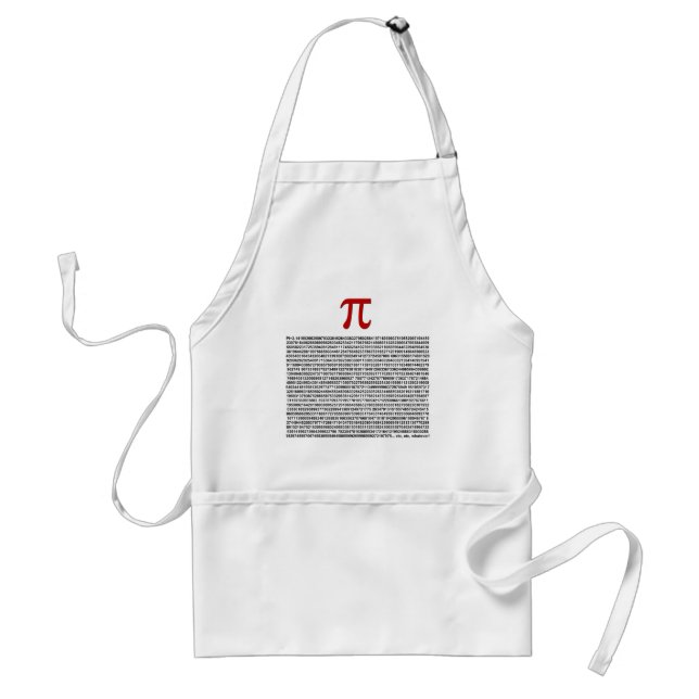 Pi = 3.141592653589 etc etc... whatever! adult apron (Front)