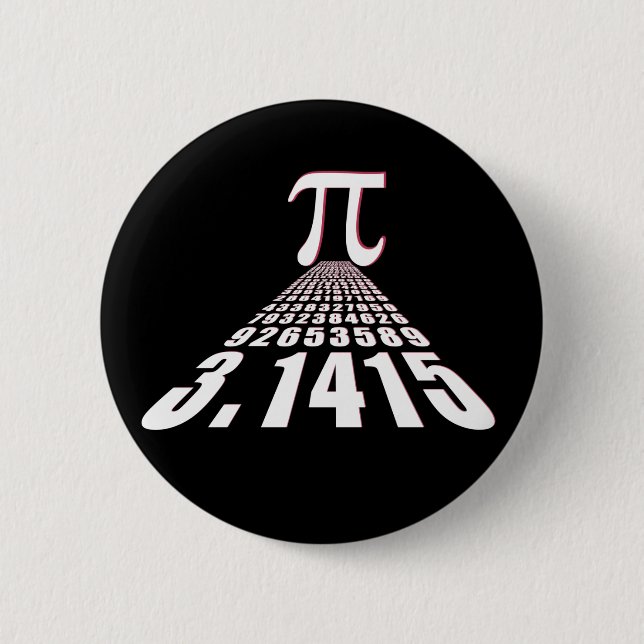 Pi, 3.141592653 pinback button (Front)