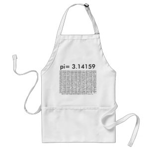 pi= 3.14159 and so on Math Science pi Day Digits Adult Apron