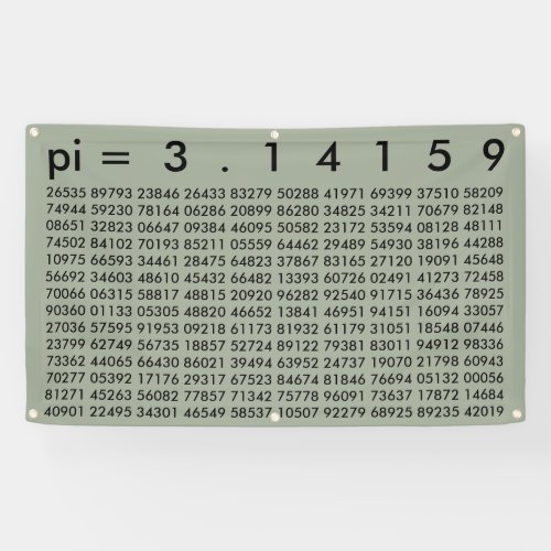 pi 314159 Mathematics Math Science pi Day Digits Banner