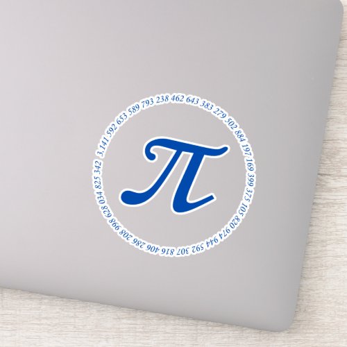 pi 314 cheat sticker help in blue for pi day