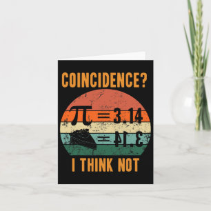 Pi 3.14 Equals Pie Coincidence I Think Not Vintage Card