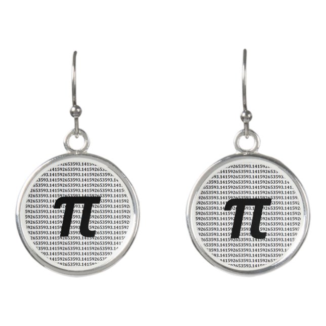 Pi: 3.14 Math Geek Earrings (Front)