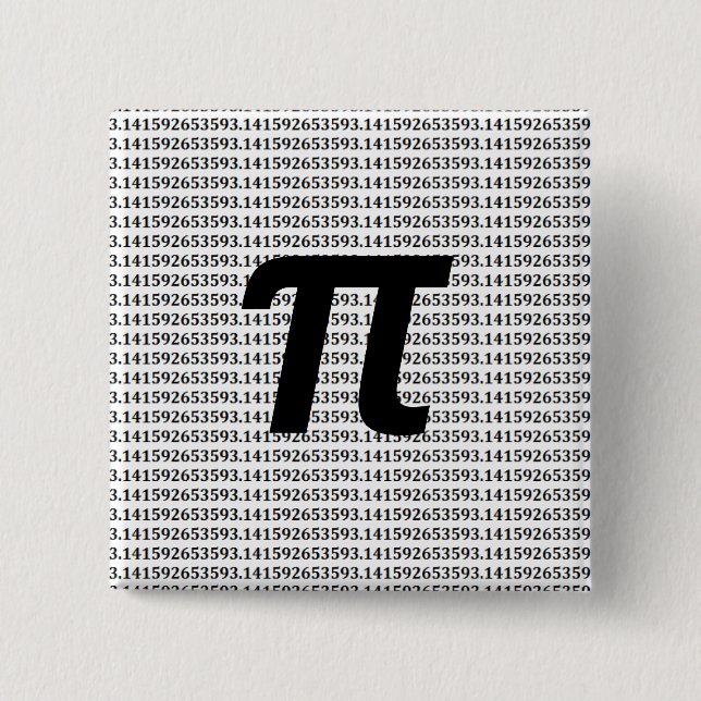 Pi: 3.14 Math Geek Pinback Button (Front)