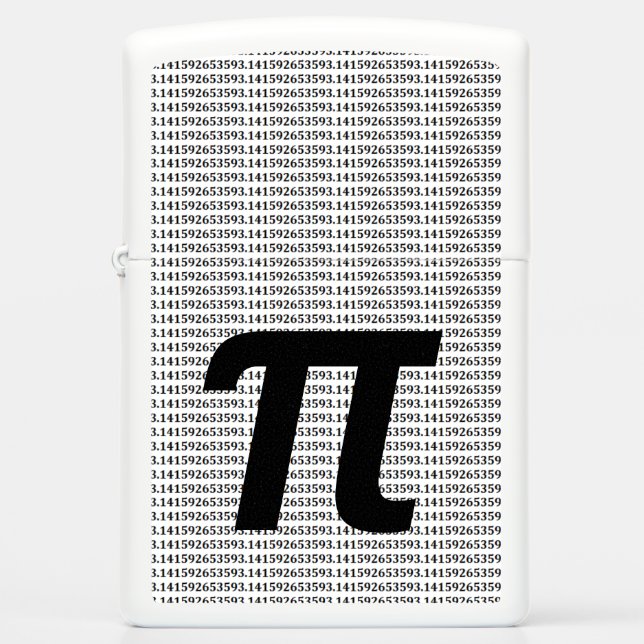Pi: 3.14 Math Geek Zippo Lighter (Front)