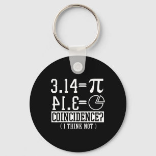 Pi 3.14 Math Happy 14th March Birthday Coincidence Keychain
