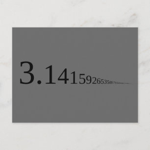 Pi - 3.14... postcard