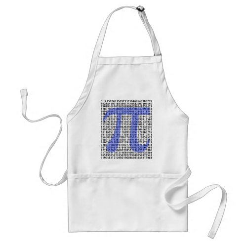 Pi 314 to Hundred of Digits Adult Apron