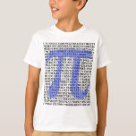 Pi 3.14 To Hundred Of Digits T-shirt at Zazzle