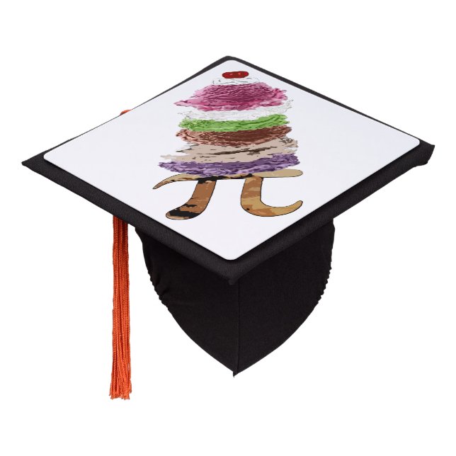 Pi a la Mode Graduation Cap Topper (Angled)