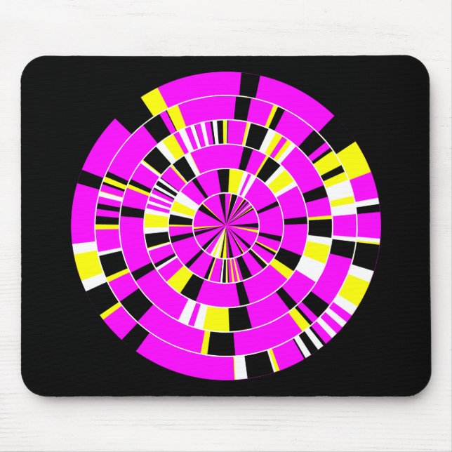 Pi Abstract 02 - On Black Mouse Pad (Front)