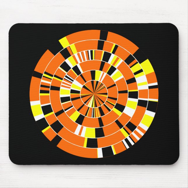 Pi Abstract 04 - On Black Mouse Pad (Front)
