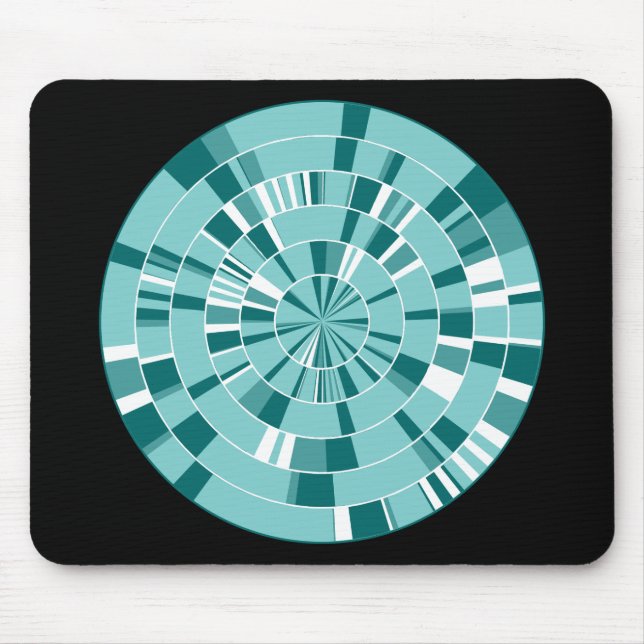 Pi Abstract 05 - On Black Mouse Pad (Front)