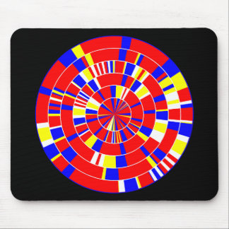 Pi Abstract - On Black Mouse Pad