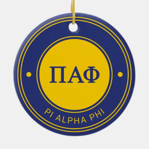 Pi Alpha Phi  Badge Ceramic Ornament