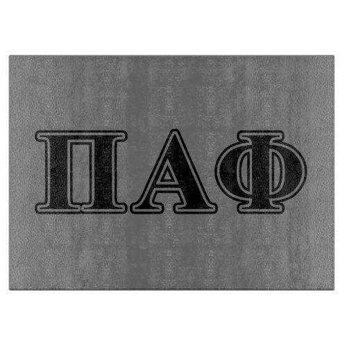 Pi Alpha Phi Black Letters Cutting Board