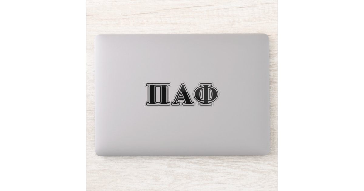 Alpha Phi Pink With White Border Letter Sticker 