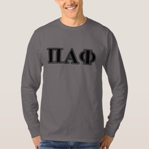 Pi Alpha Phi Black Letters T_Shirt