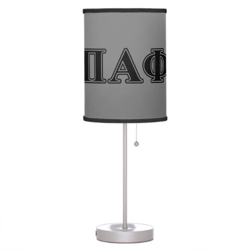 Pi Alpha Phi Black Letters Table Lamp