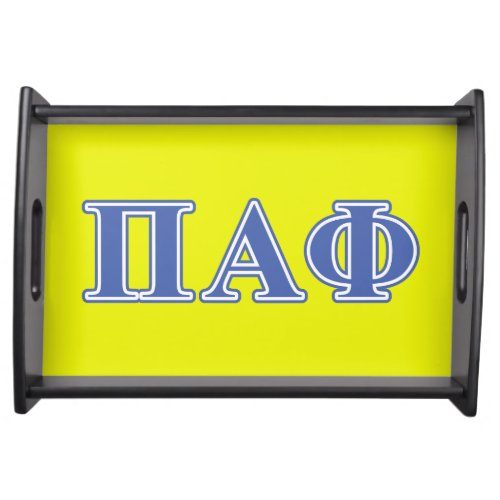 Pi Alpha Phi Blue Letters Serving Tray