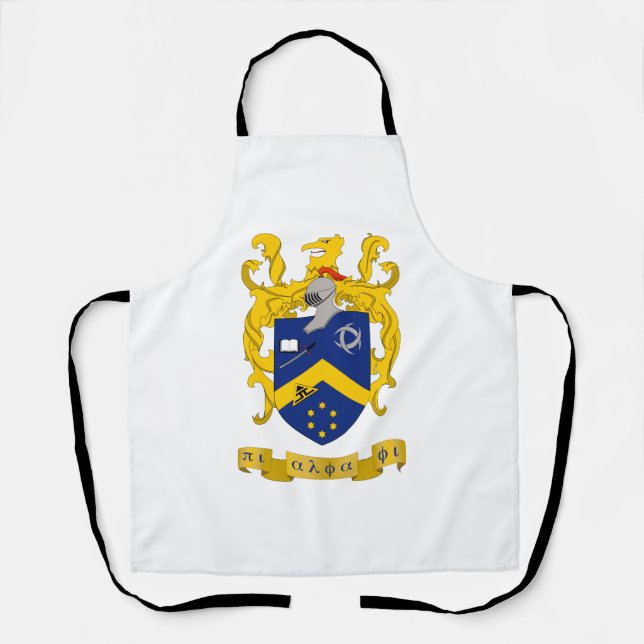 Pi Alpha Phi Fraternity Blue & Gold Coat of Arms Apron (Front)