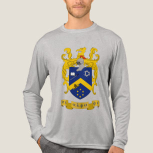 Pi Alpha Phi Fraternity Blue & Gold Coat of Arms Tri-Blend Shirt